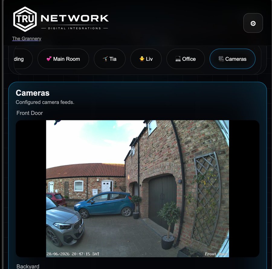 TRU Home live camera feed of a front door